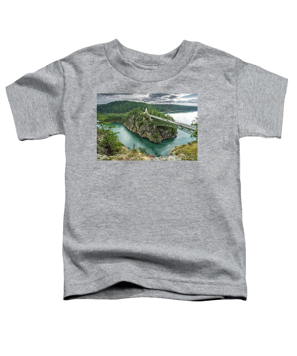 Bridge Toddler T-Shirt featuring the photograph Deception Pass Bridge 4 by Gary Skiff