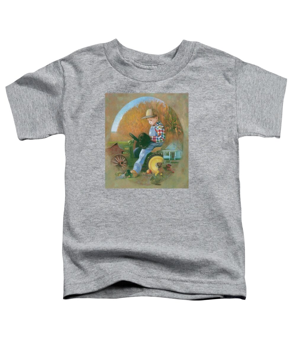 Americana Toddler T-Shirt featuring the pastel Deere Friends by Nancy Lee Moran