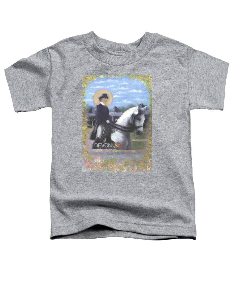 Horse Toddler T-Shirt featuring the painting Devon by Mary Ann Leitch