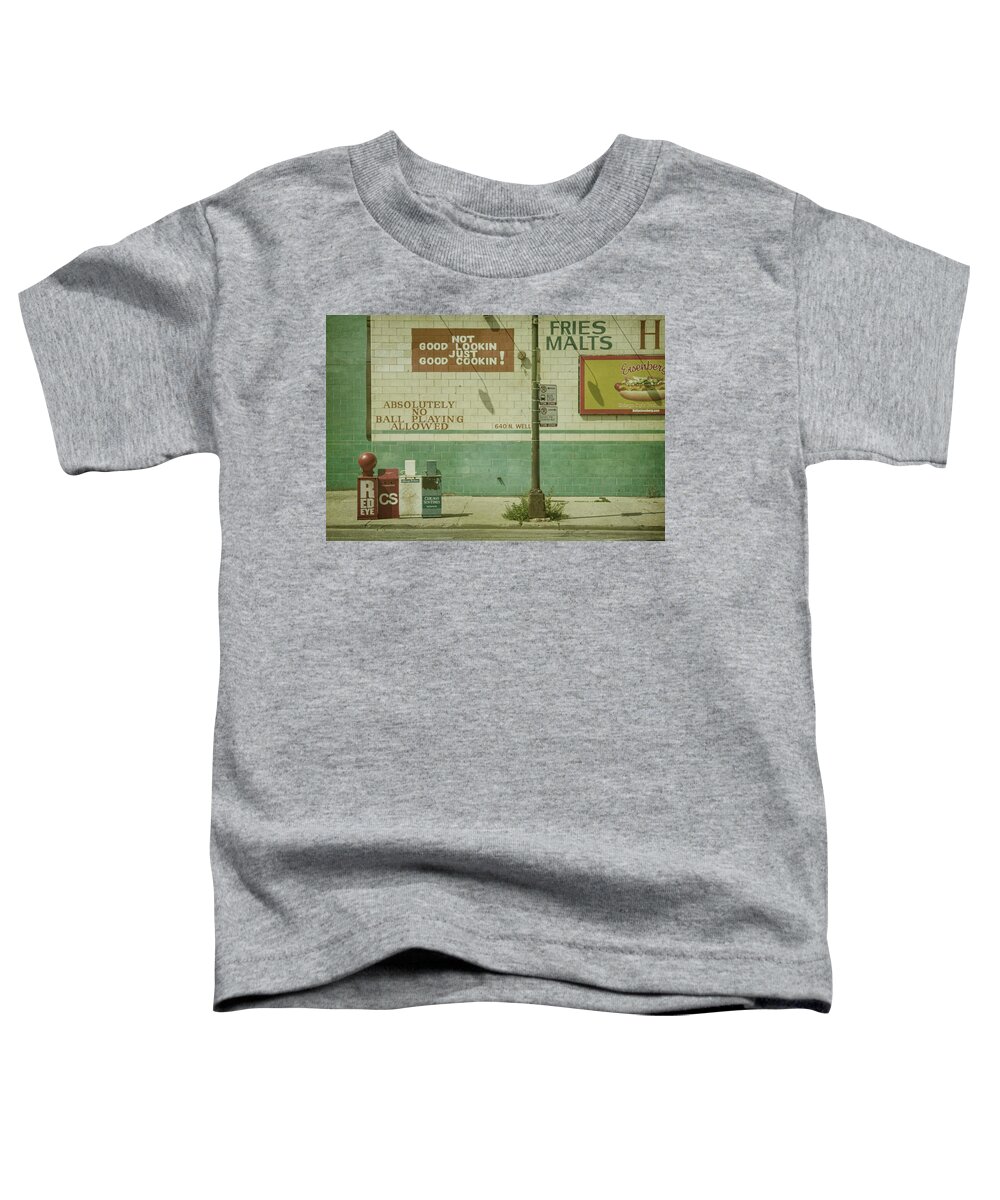 Chicago Toddler T-Shirt featuring the photograph Diner Rules by Andrew Paranavitana