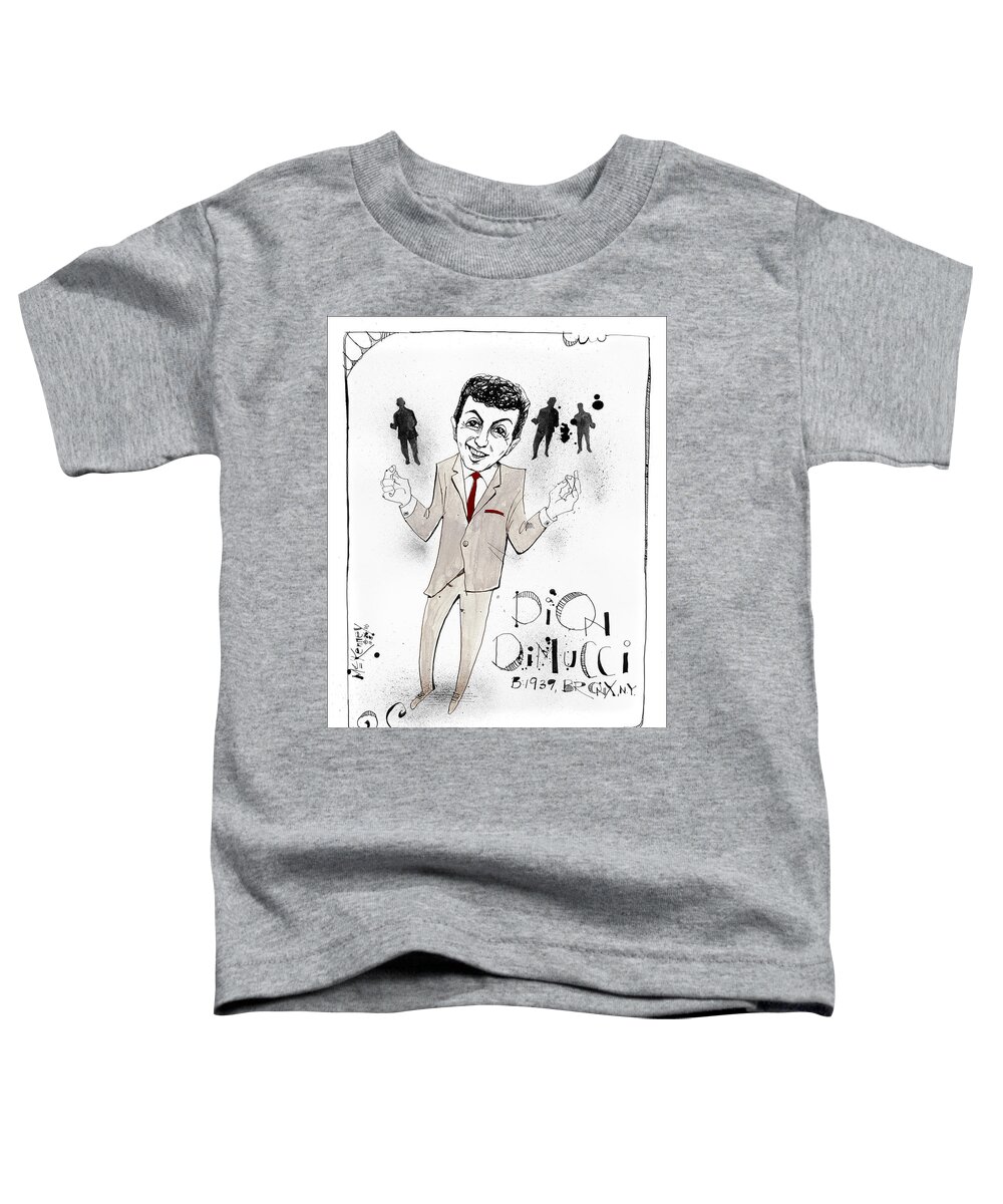  Toddler T-Shirt featuring the drawing Dion DiMucci by Phil Mckenney
