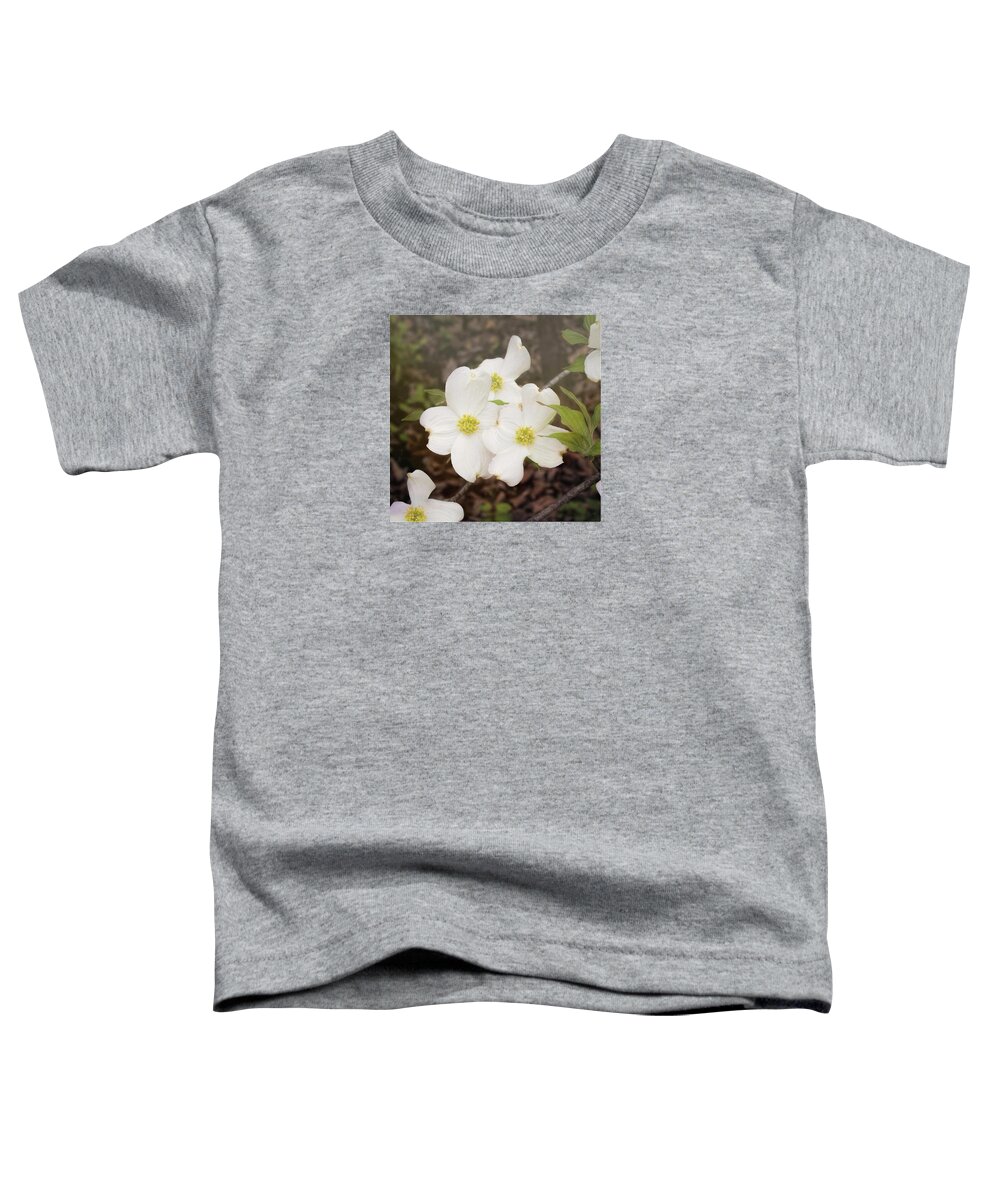 Dogwood Blossom Trio Toddler T-Shirt featuring the photograph Dogwood Blossom Trio by Bellesouth Studio