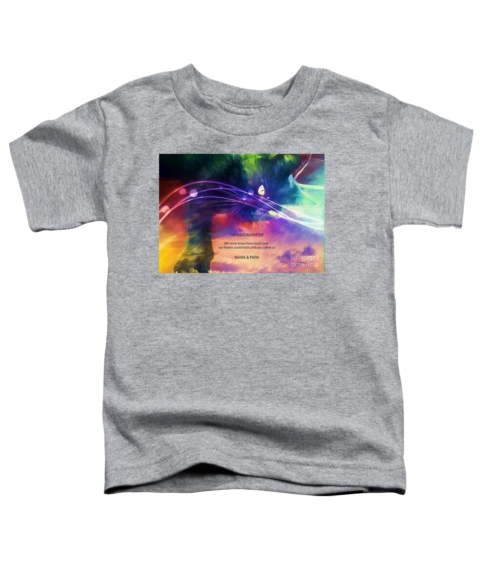 Abstract Toddler T-Shirt featuring the mixed media Dreamer With Granddaughter Message by DB Hayes
