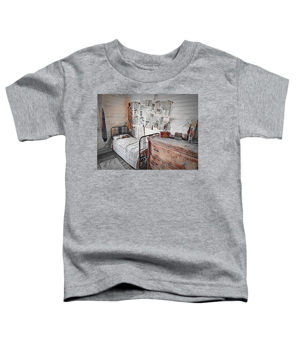 Boise City Toddler T-Shirt featuring the photograph Dust Bowl Bedroom by Debra Martz