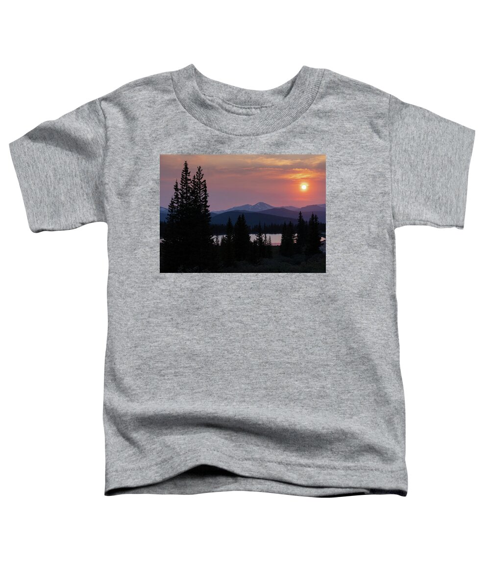 Arapaho National Forest Toddler T-Shirt featuring the photograph Echo Lake at Sunset by Maresa Pryor-Luzier