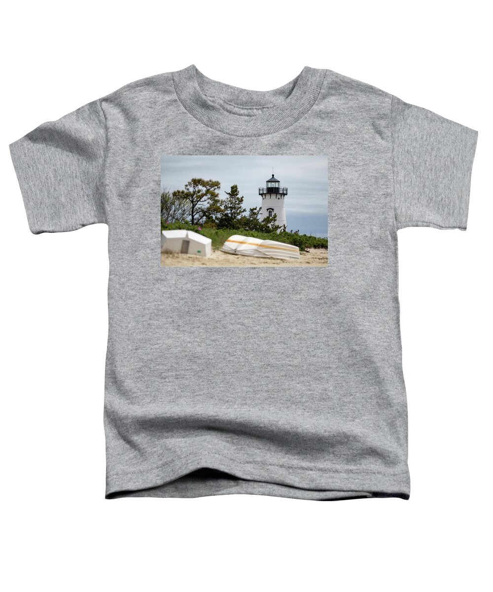 Edgartown Toddler T-Shirt featuring the photograph Edgartown Light and White Boats by Denise Kopko