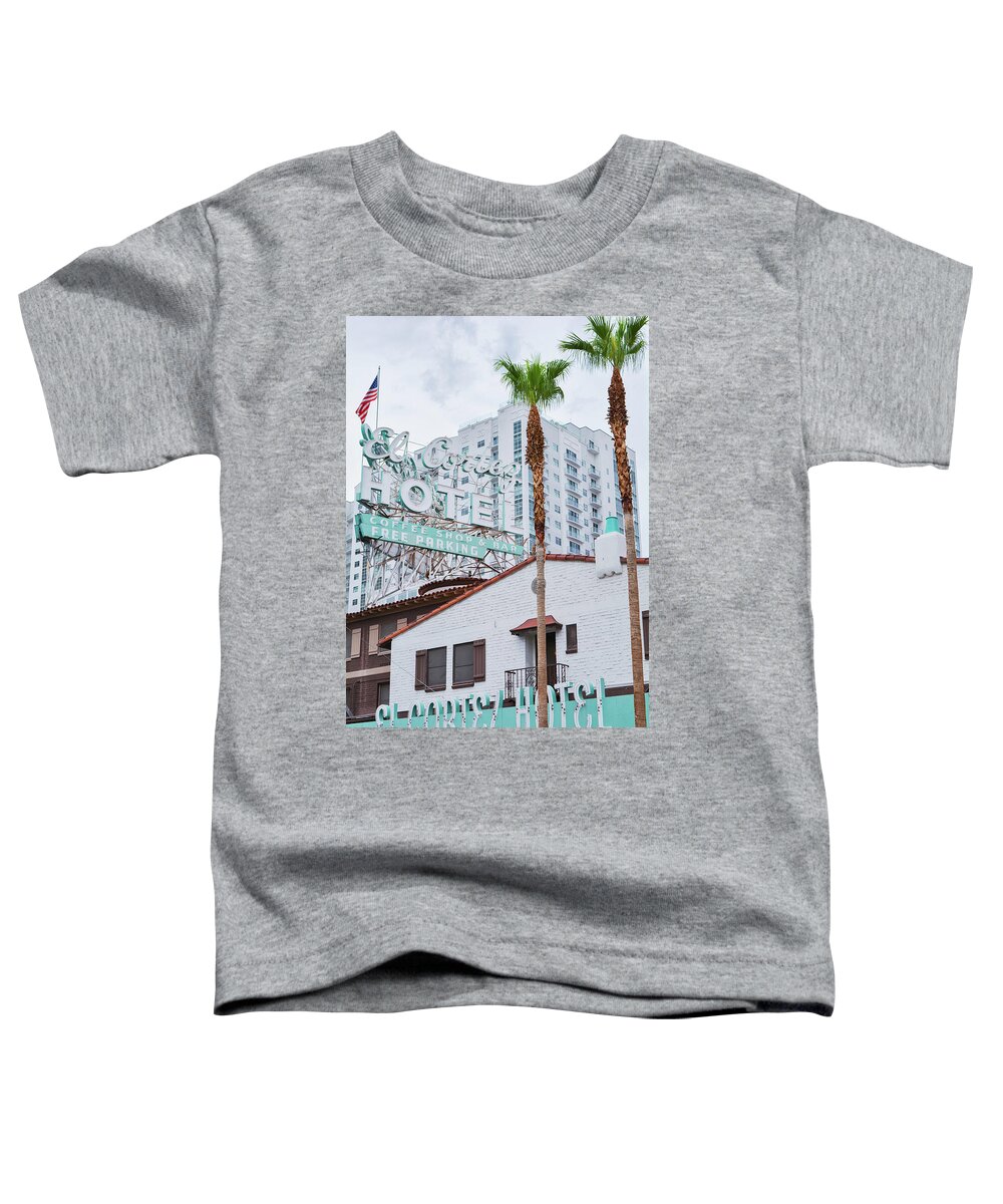 Las Vegas Toddler T-Shirt featuring the photograph El Cortez Hotel Las Vegas by Kyle Hanson