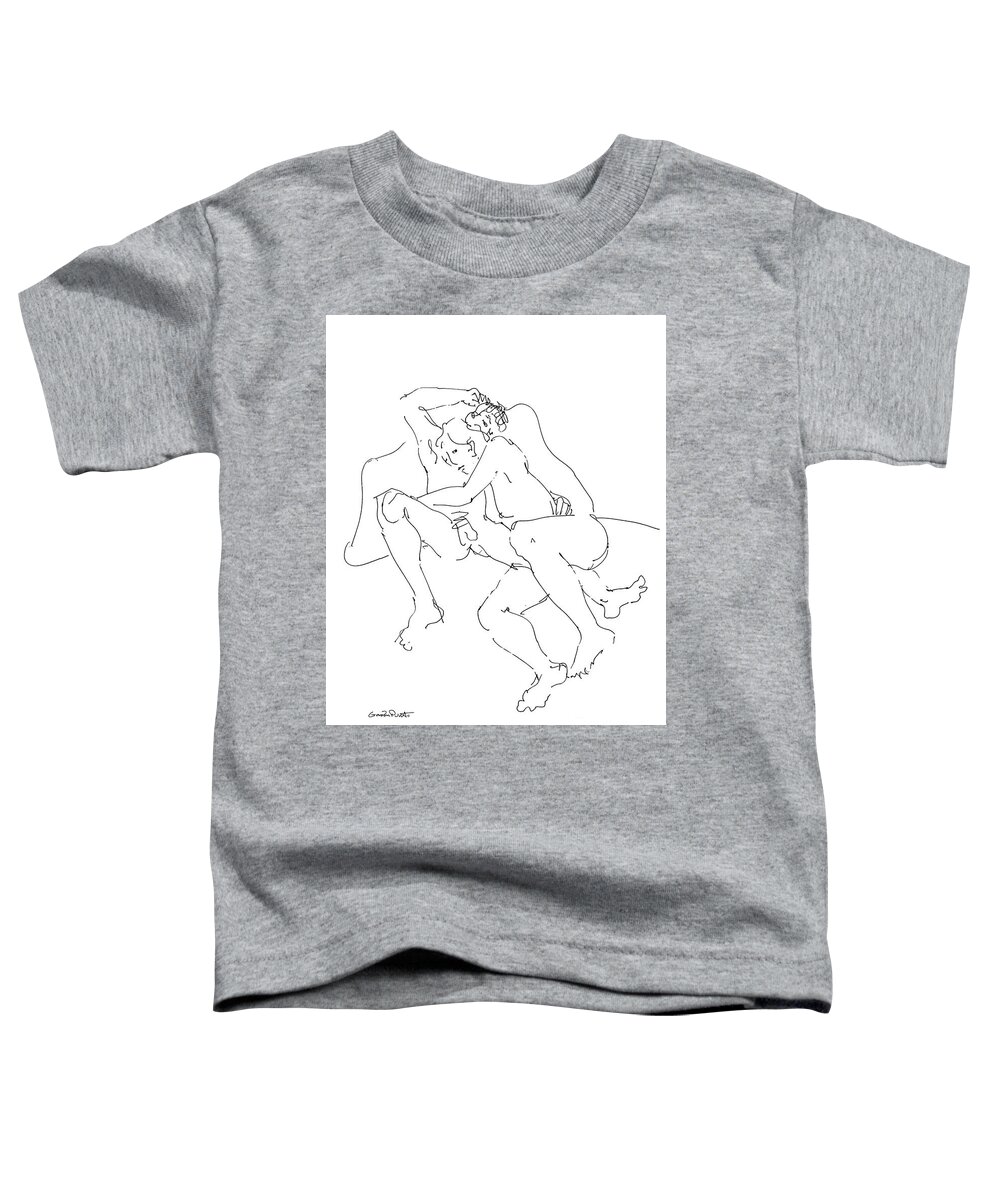 Erotic Renderings Toddler T-Shirt featuring the drawing Erotic Art Drawings 10 by Gordon Punt