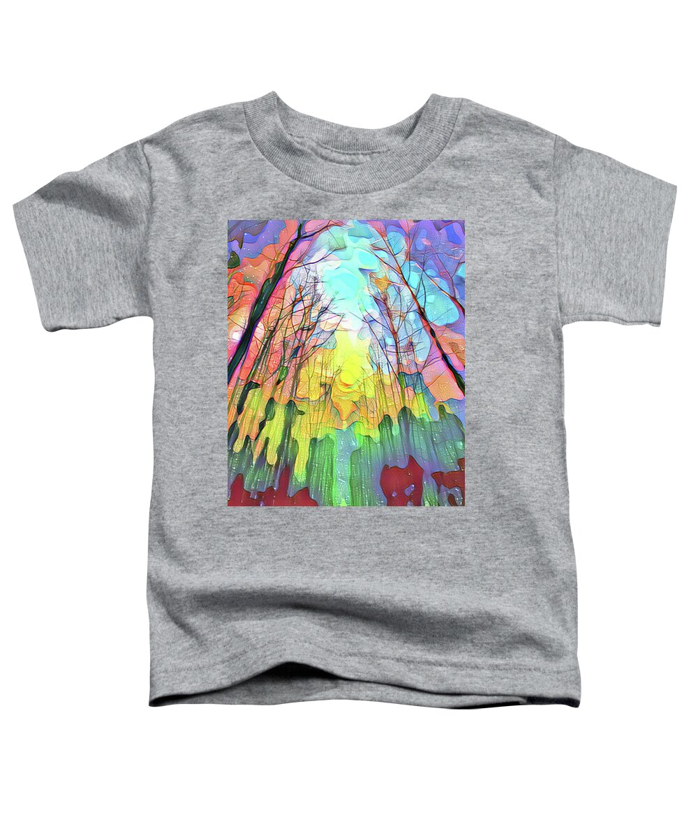 Magical Realism Toddler T-Shirt featuring the digital art Fairy Forest by Christina Rick
