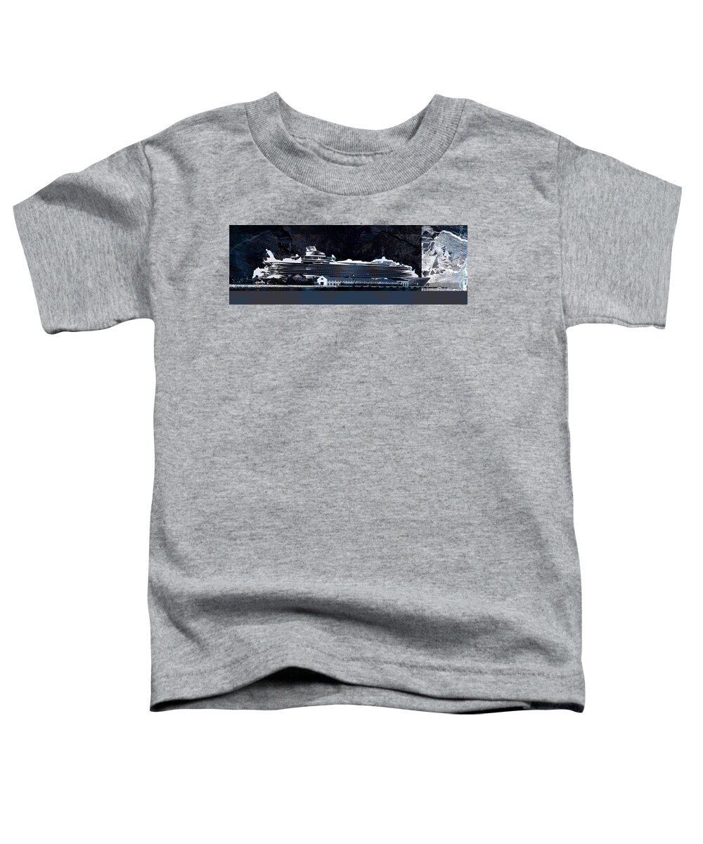 Falmouth Silver Nights Toddler T-Shirt featuring the digital art Falmouth Silver Nights 3 by Aldane Wynter