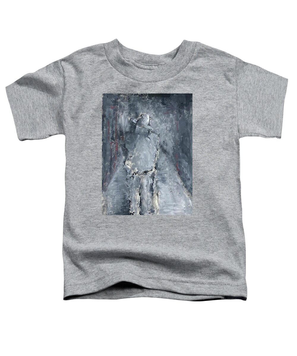 Figure Toddler T-Shirt featuring the painting Figure with hat by David Euler