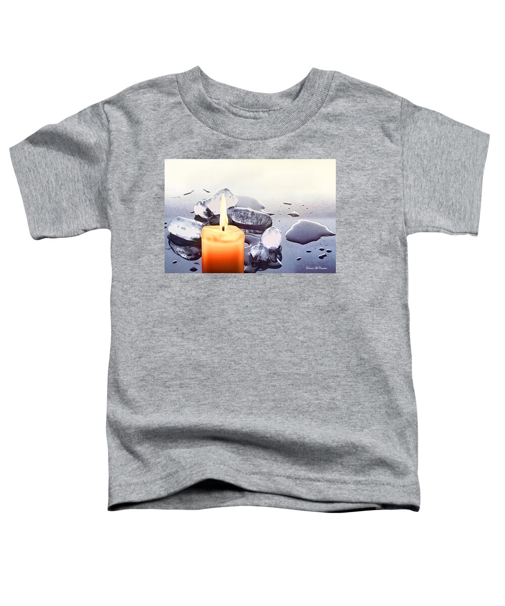 Candles Toddler T-Shirt featuring the photograph Fire and Ice by Pennie McCracken