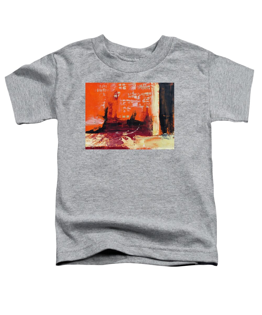 Abstrace Toddler T-Shirt featuring the painting Fire In The Sky by Sharon Sieben