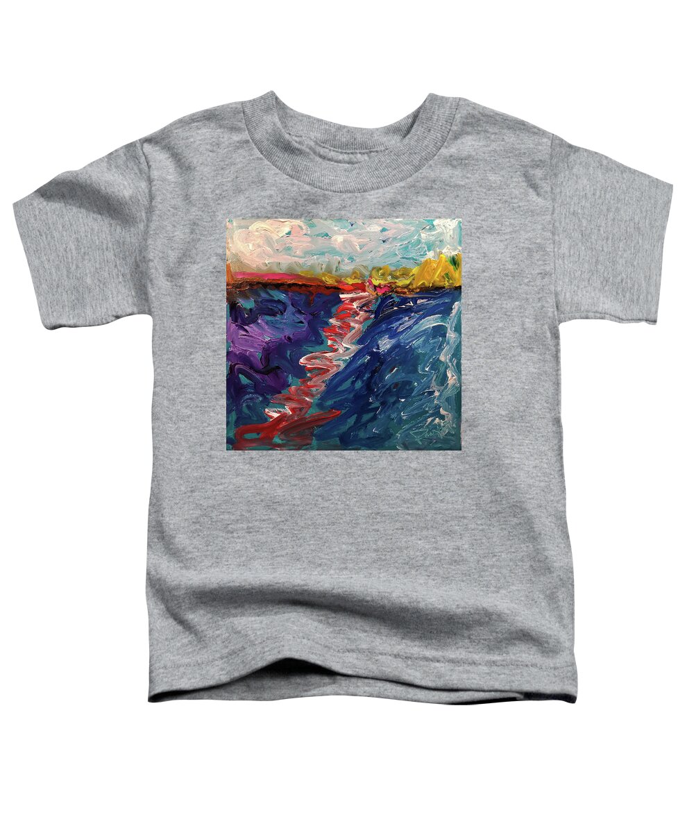 Fire Island Toddler T-Shirt featuring the painting Fire Island by Banning Lary