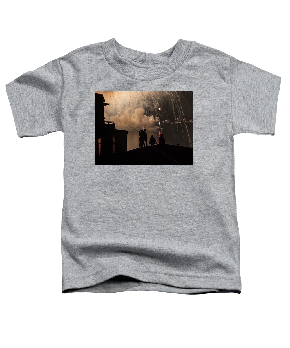 Smoke Toddler T-Shirt featuring the photograph Firework Smoke Valparaiso by Chris Goldberg