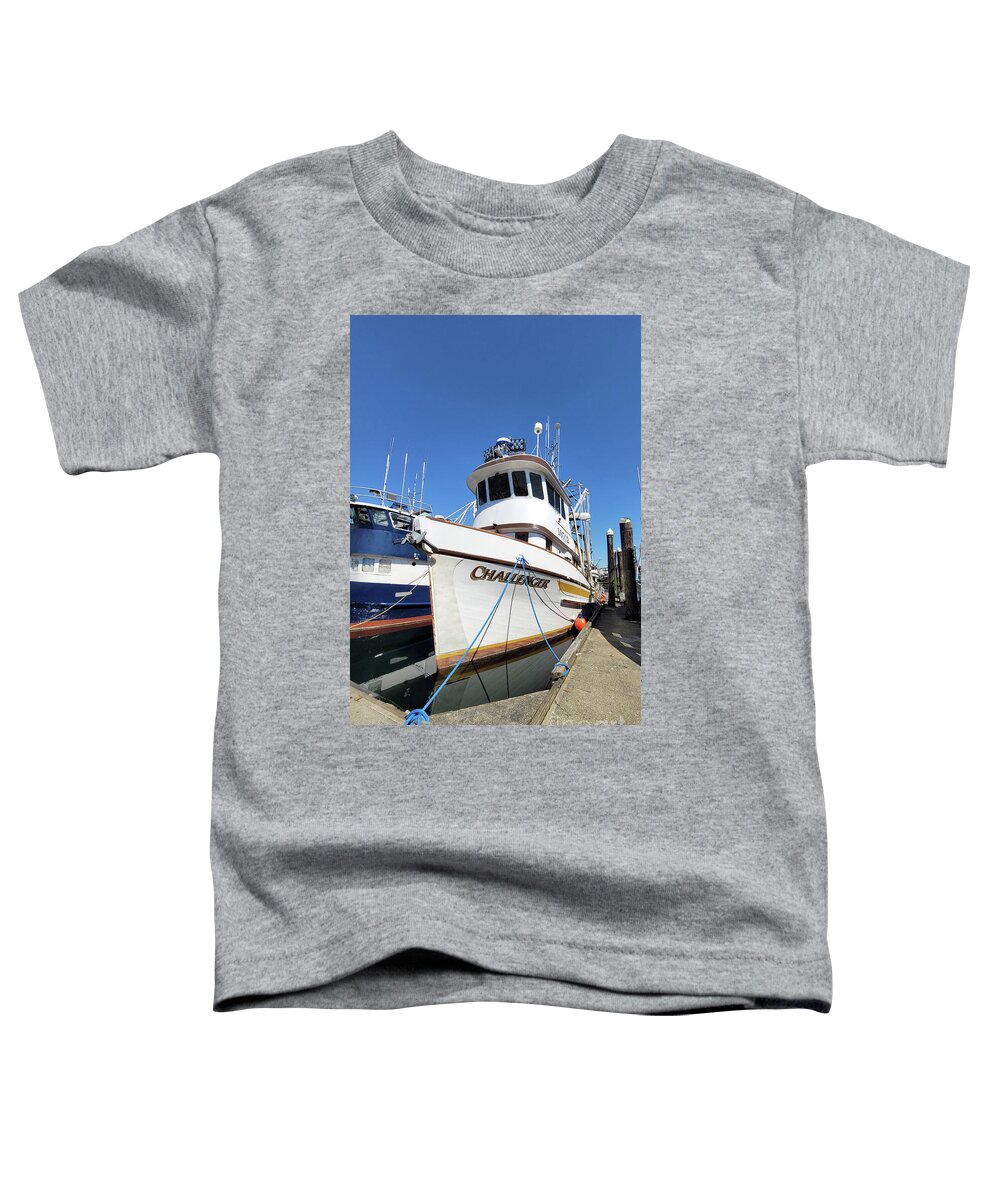 Fishing Vessel Challenger Moored By Norma Appleton Toddler T-Shirt featuring the photograph Fishing Vessel Challenger Moored by Norma Appleton