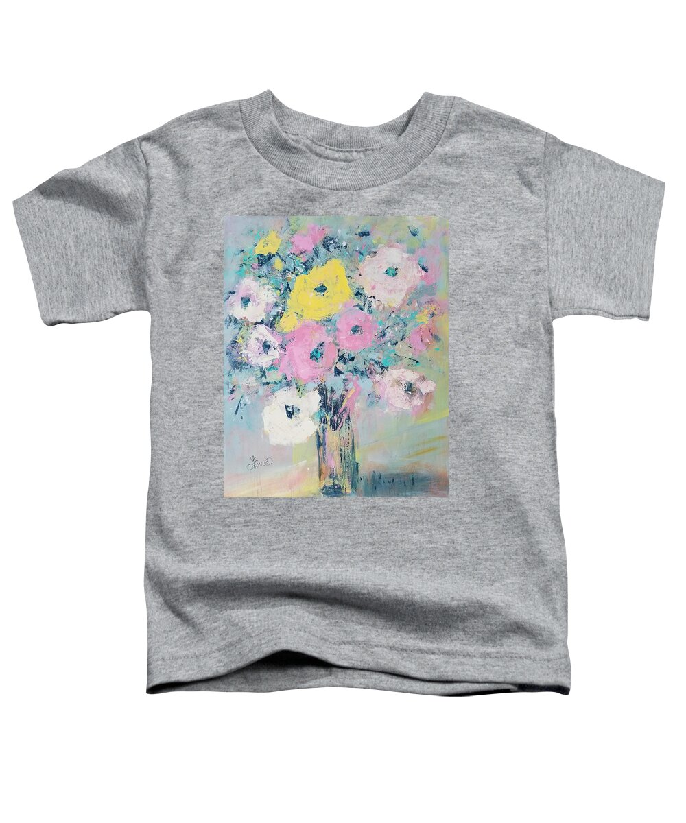 Floral Toddler T-Shirt featuring the painting Floral Explosion by Terri Einer