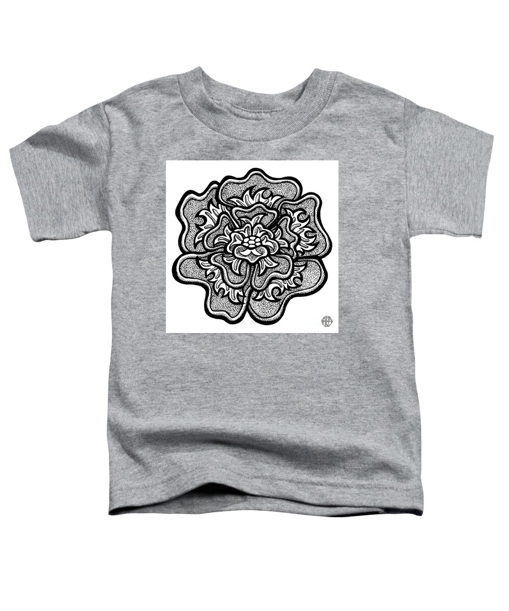 Flower Toddler T-Shirt featuring the drawing Floral Icon 87 by Amy E Fraser