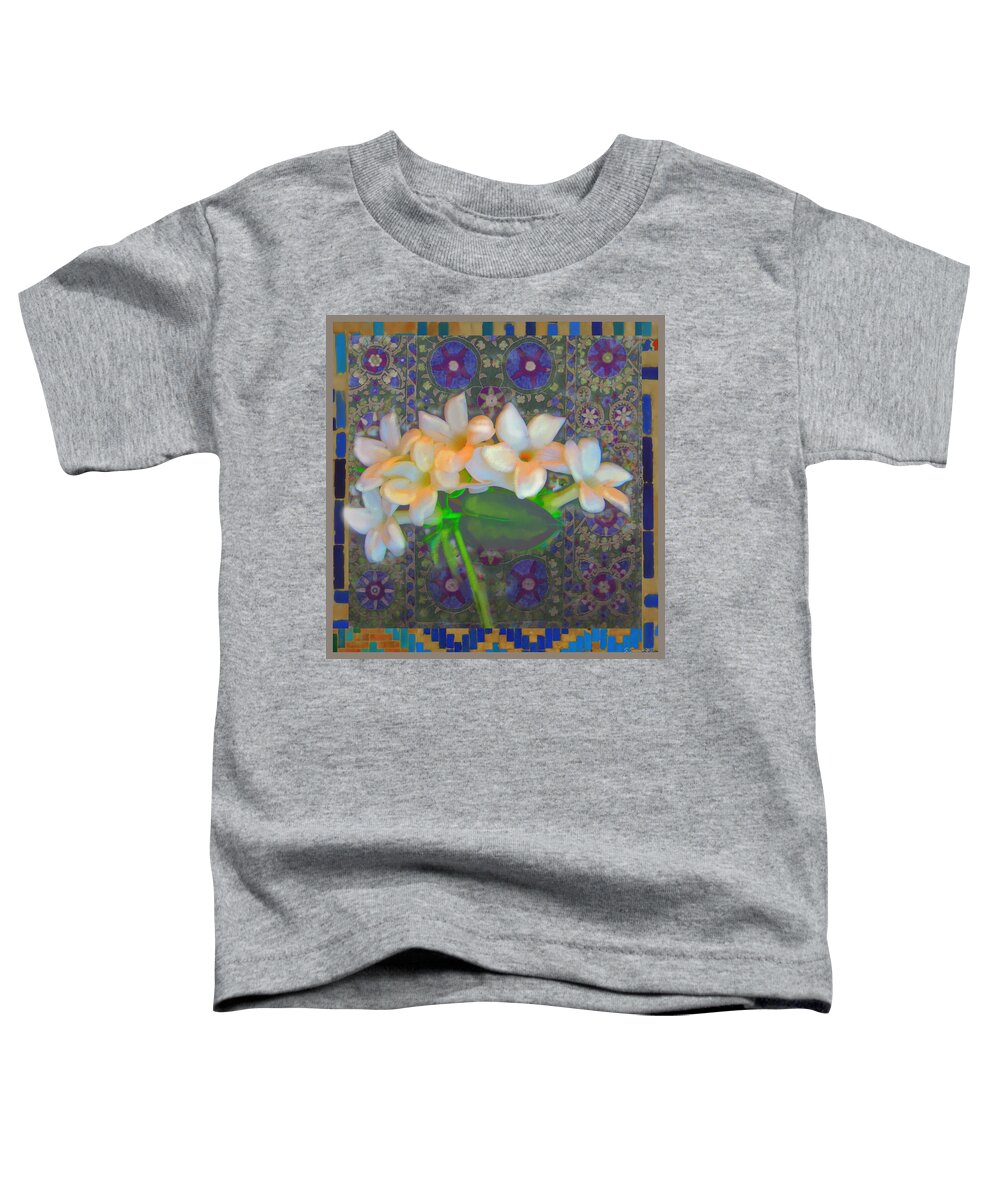 Flowers Toddler T-Shirt featuring the mixed media Floral Joy by Seema Z