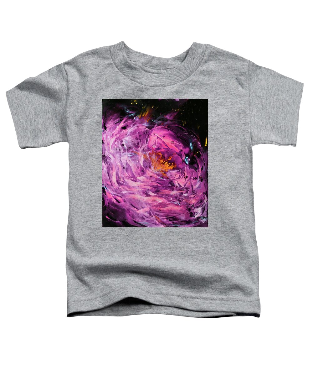  Toddler T-Shirt featuring the painting 'Florescence' inverted by Petra Rau