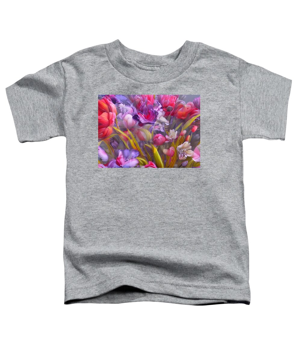 Digital Toddler T-Shirt featuring the digital art Flowers by Beverly Read