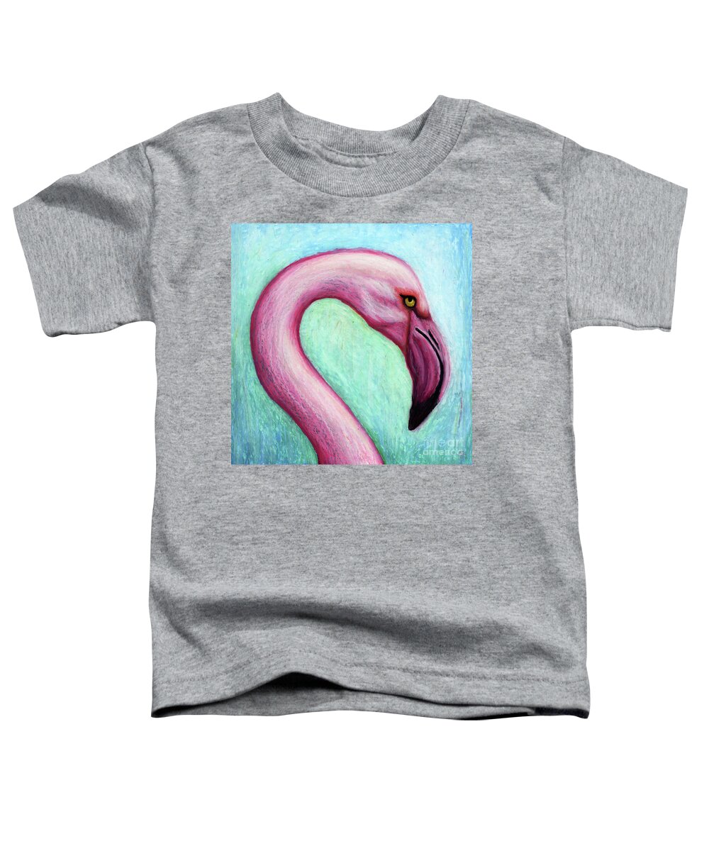 Flamingo Toddler T-Shirt featuring the painting Fly Flamingo by Amy E Fraser