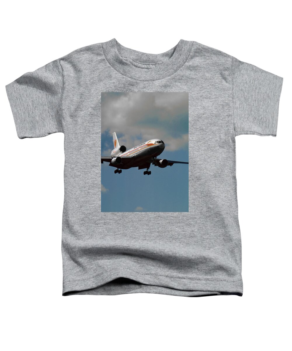 National Airlines Toddler T-Shirt featuring the photograph Fly Me Geraldine National DC-10 at Miami by Erik Simonsen