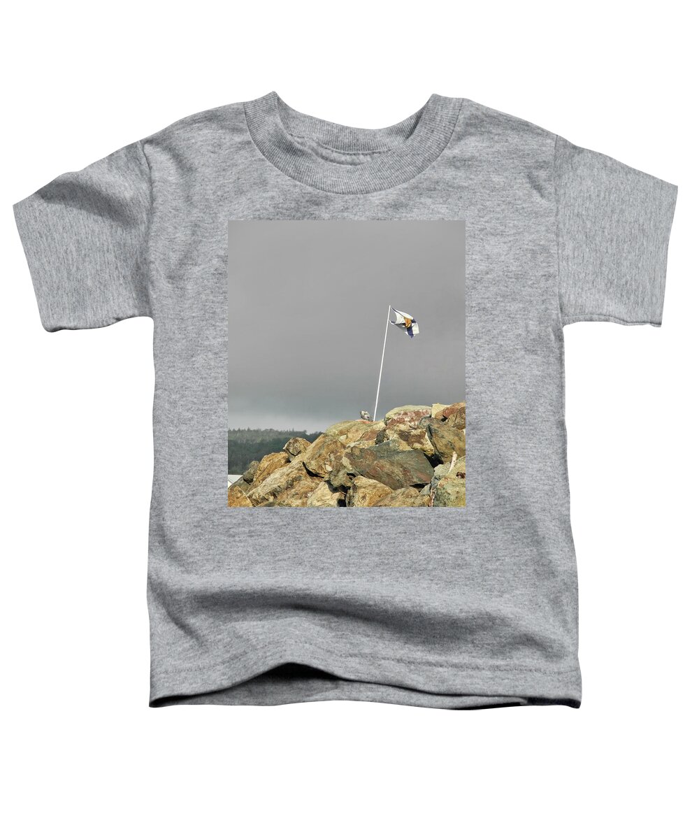 Nova Scotia Toddler T-Shirt featuring the photograph Flying THe Flag by Alan Norsworthy