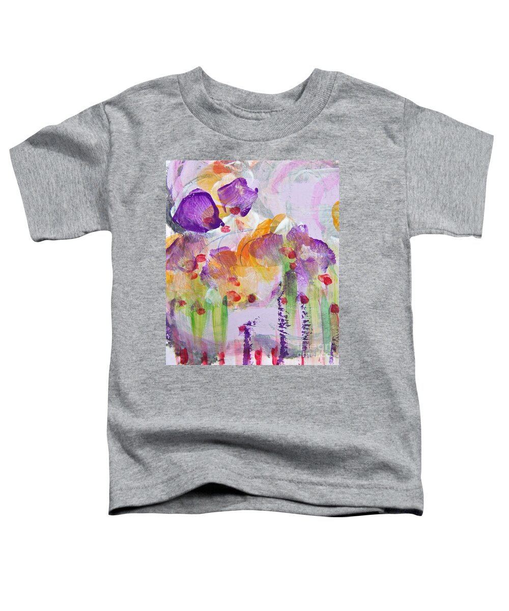 Mixed Media Toddler T-Shirt featuring the mixed media For the hopeful by Barbara Leigh Art