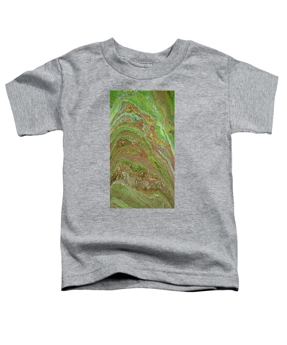 Green Toddler T-Shirt featuring the mixed media Forest Pour by Aimee Bruno