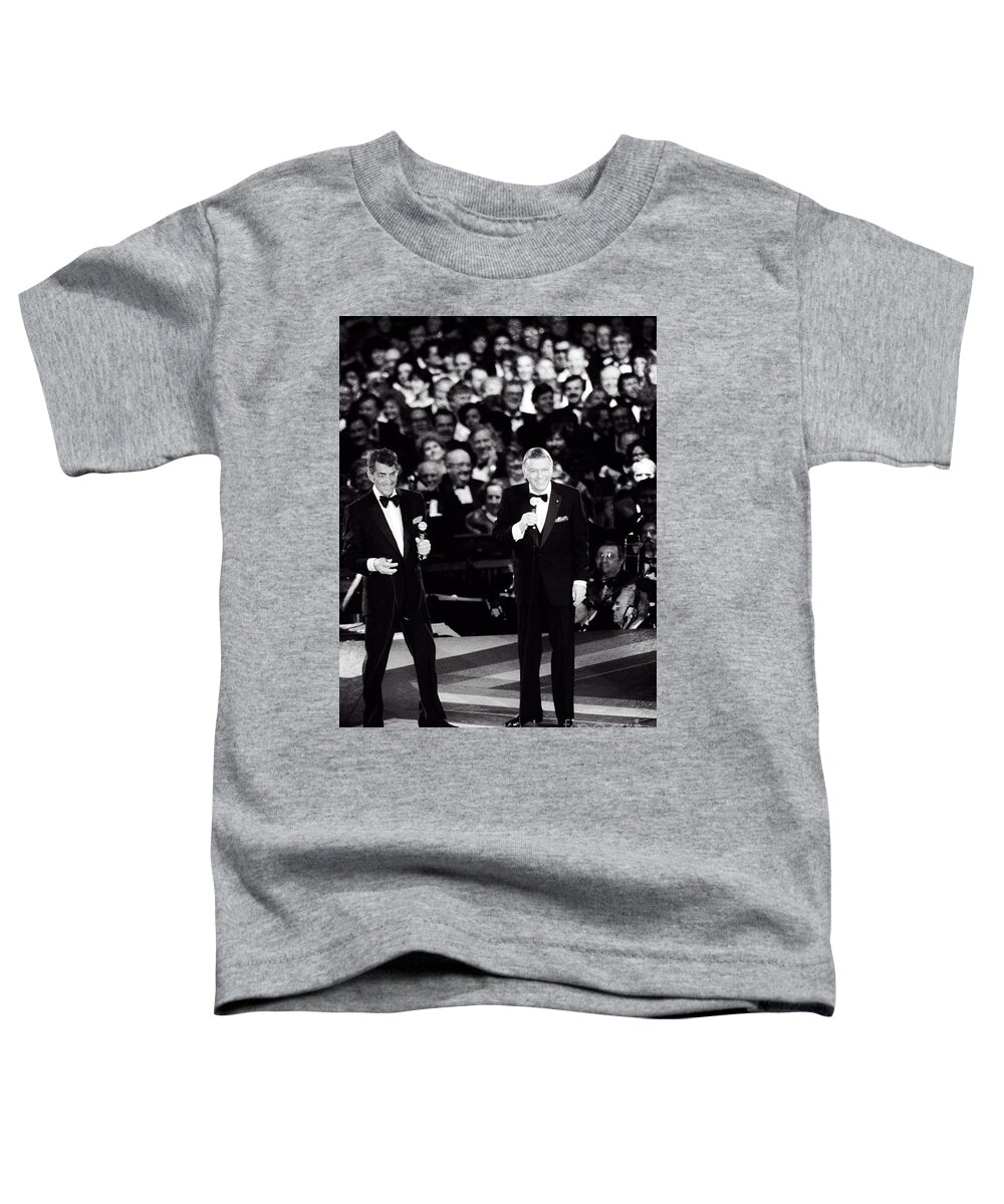 Sinatra Toddler T-Shirt featuring the photograph Frank Sinatra and Dean Martin at the Presidential Inaugural Gala by Doc Braham
