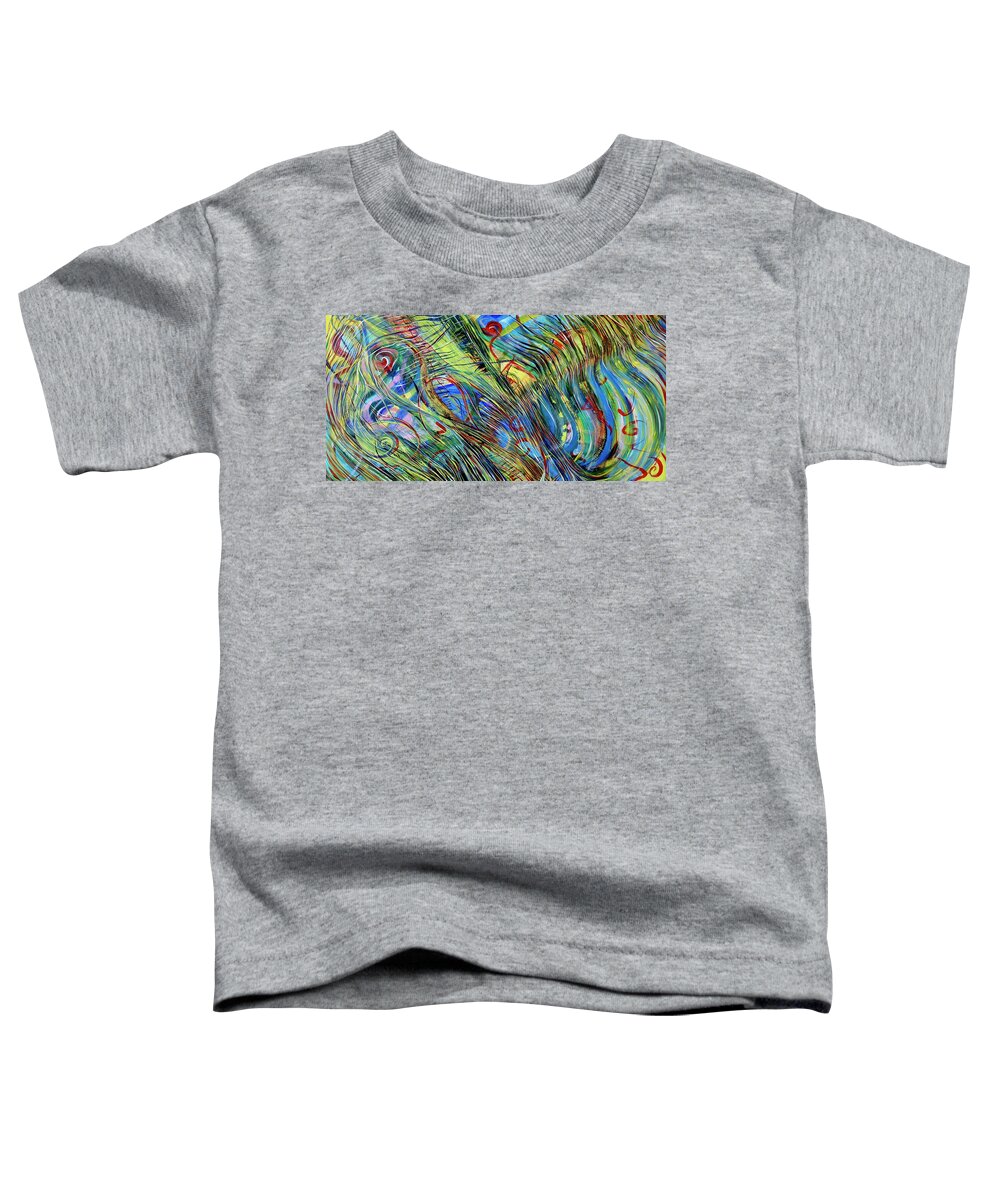 Abstract Toddler T-Shirt featuring the painting Full Flow by Jackie Ryan