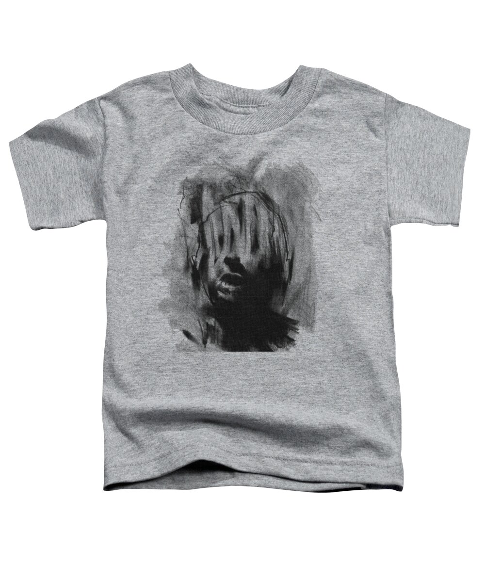 Figurative Toddler T-Shirt featuring the drawing Gaza Trauma by Paul Davenport