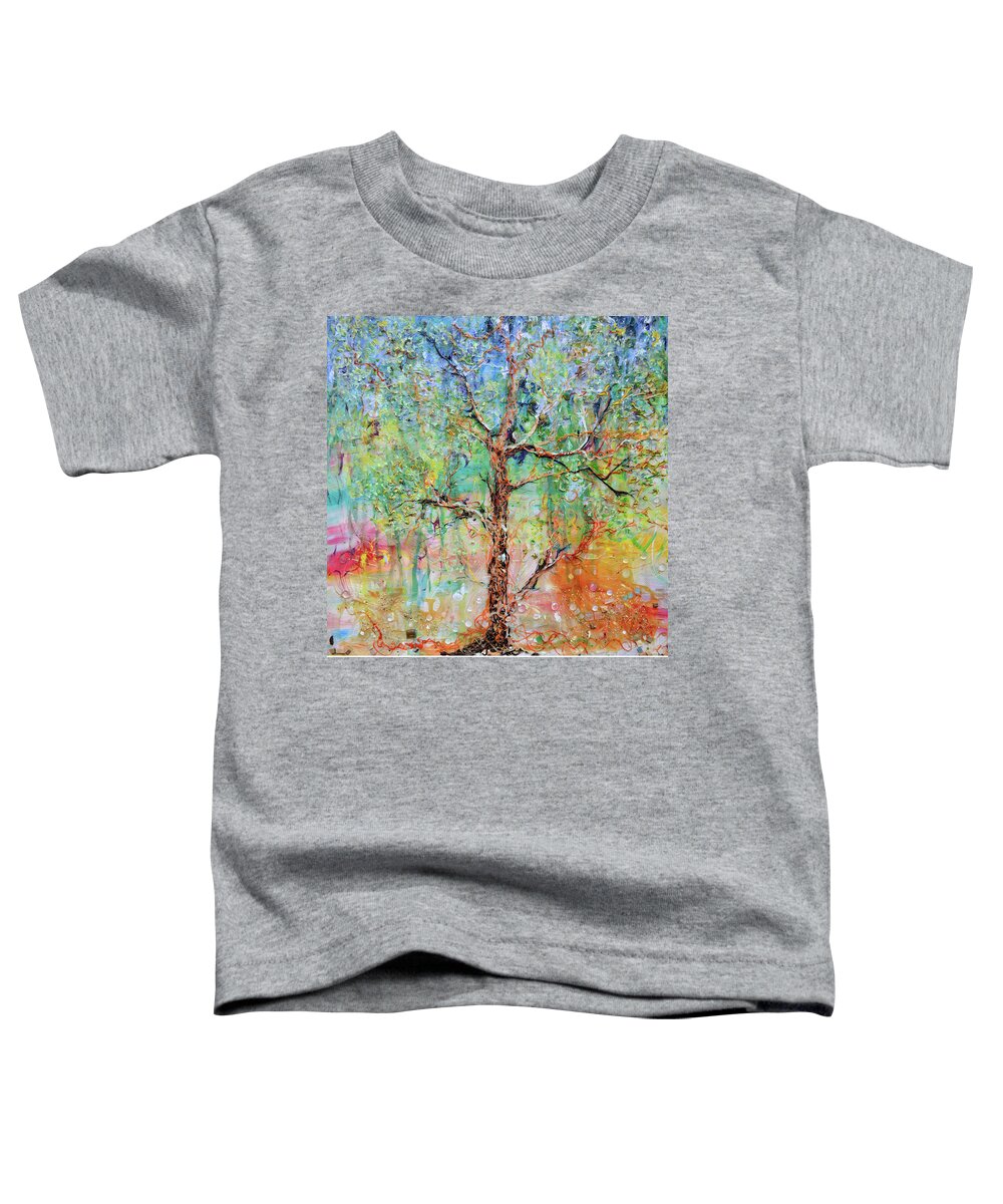  Acrylic Painting Toddler T-Shirt featuring the painting Genome by Regina Valluzzi