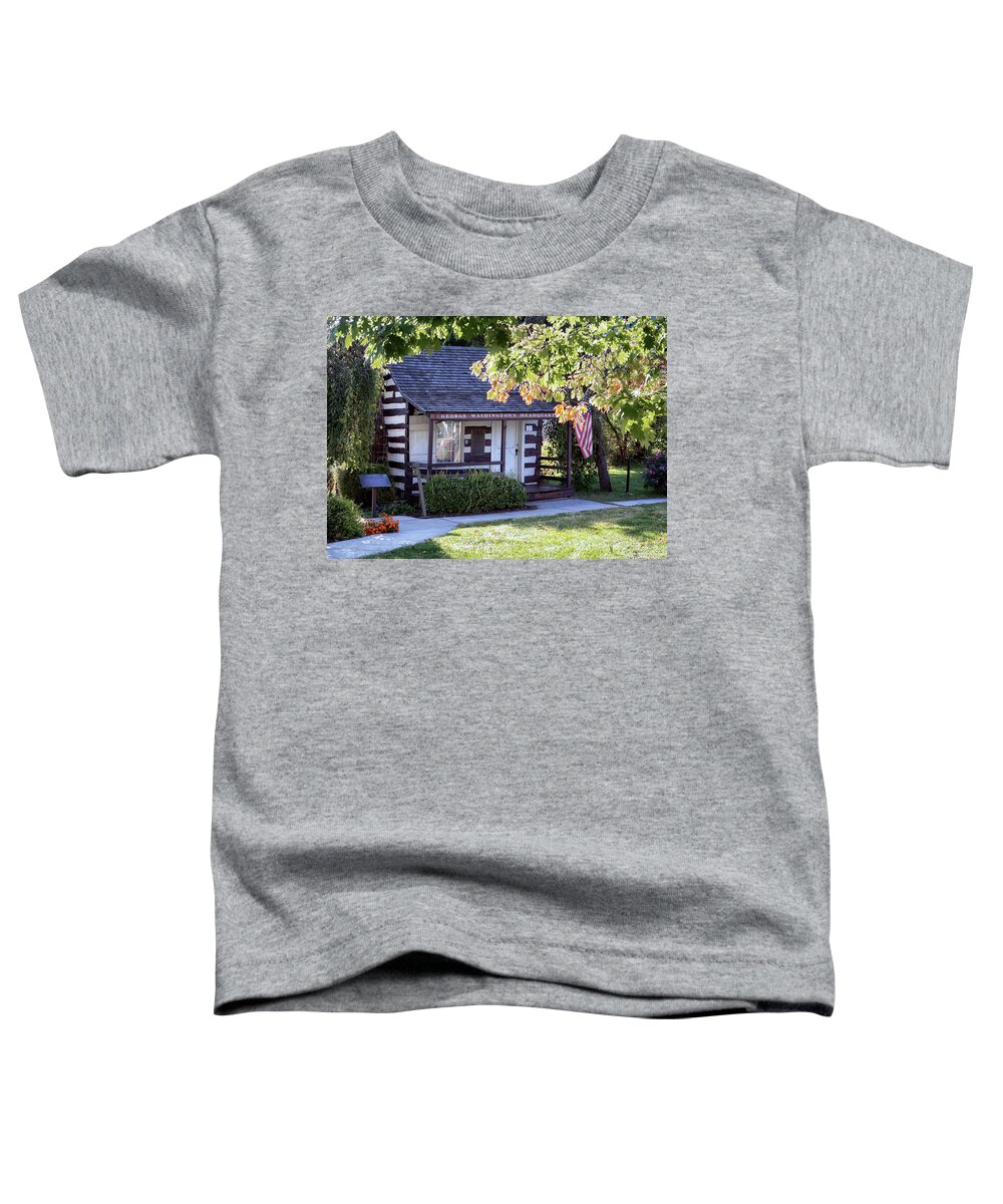 Cabin Toddler T-Shirt featuring the photograph George Washington's Headquarters by Susan Rissi Tregoning