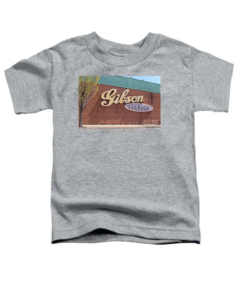 Advertising Toddler T-Shirt featuring the photograph Gibson guitar factory Memphis by Patricia Hofmeester