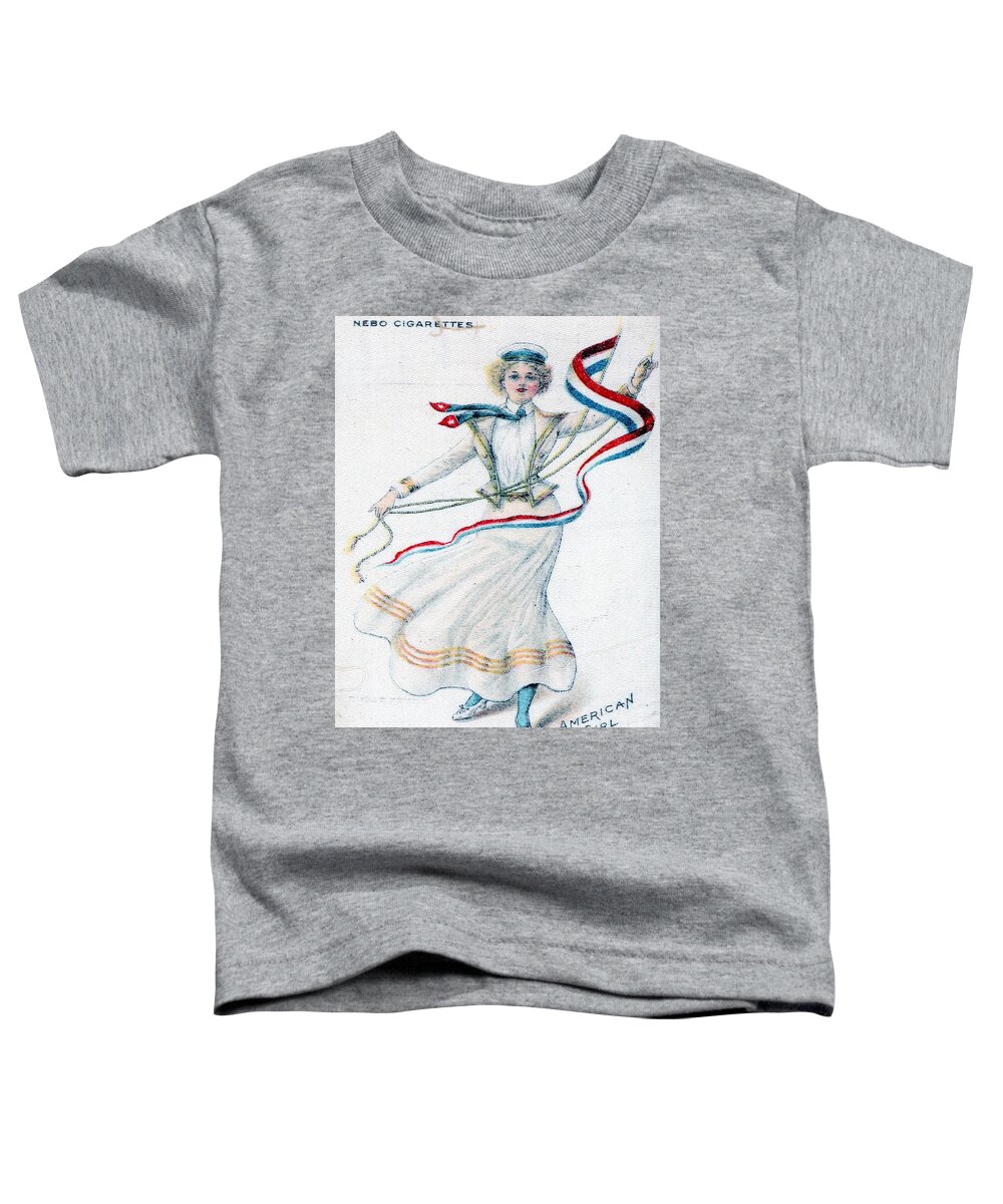American Toddler T-Shirt featuring the painting Glad to be an American Girl by Philip And Robbie Bracco