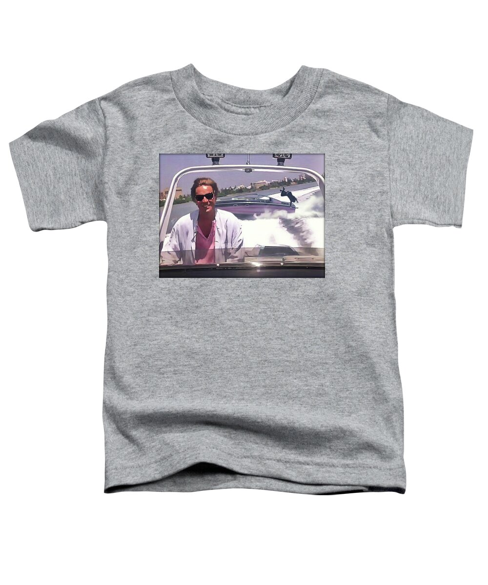 Miami Vice Toddler T-Shirt featuring the digital art God's Work 2 by Mark Baranowski