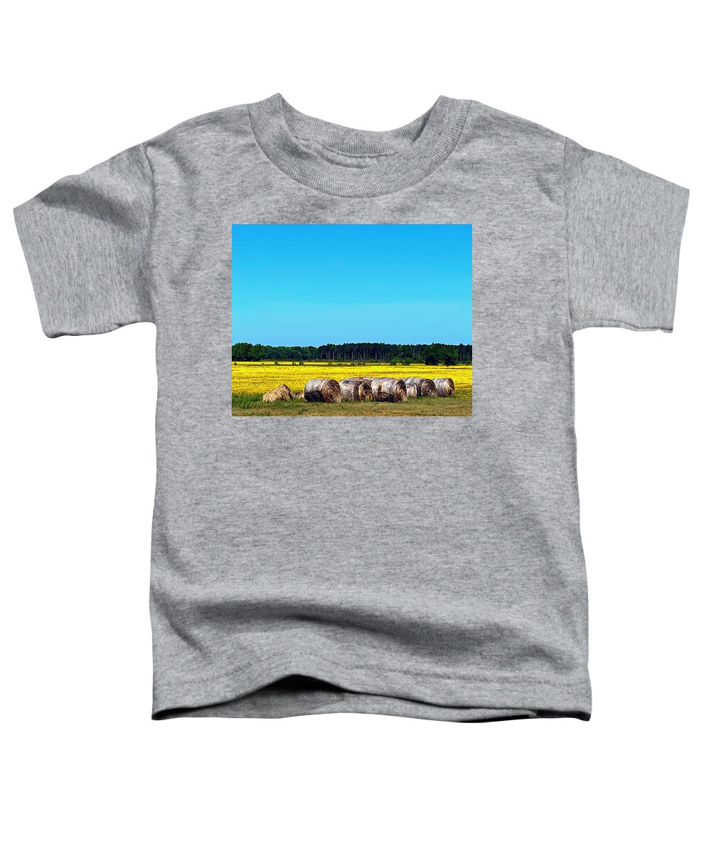 Wildflower Toddler T-Shirt featuring the photograph Golden Fields by Lee Darnell