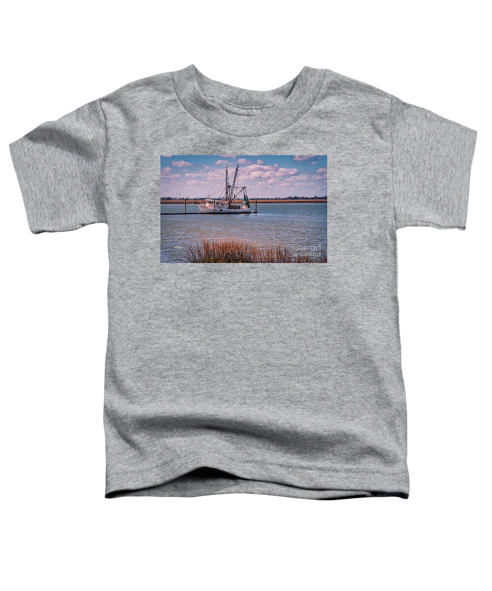  Toddler T-Shirt featuring the photograph Golden Isles Marine PhotoArt by DB Hayes