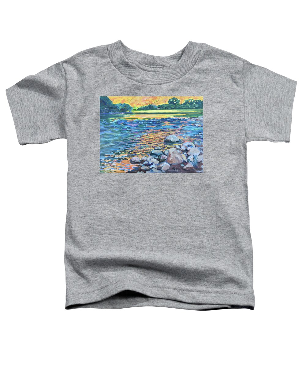 Oil Painting Toddler T-Shirt featuring the painting Golden Morning, Big Bend by Page Holland