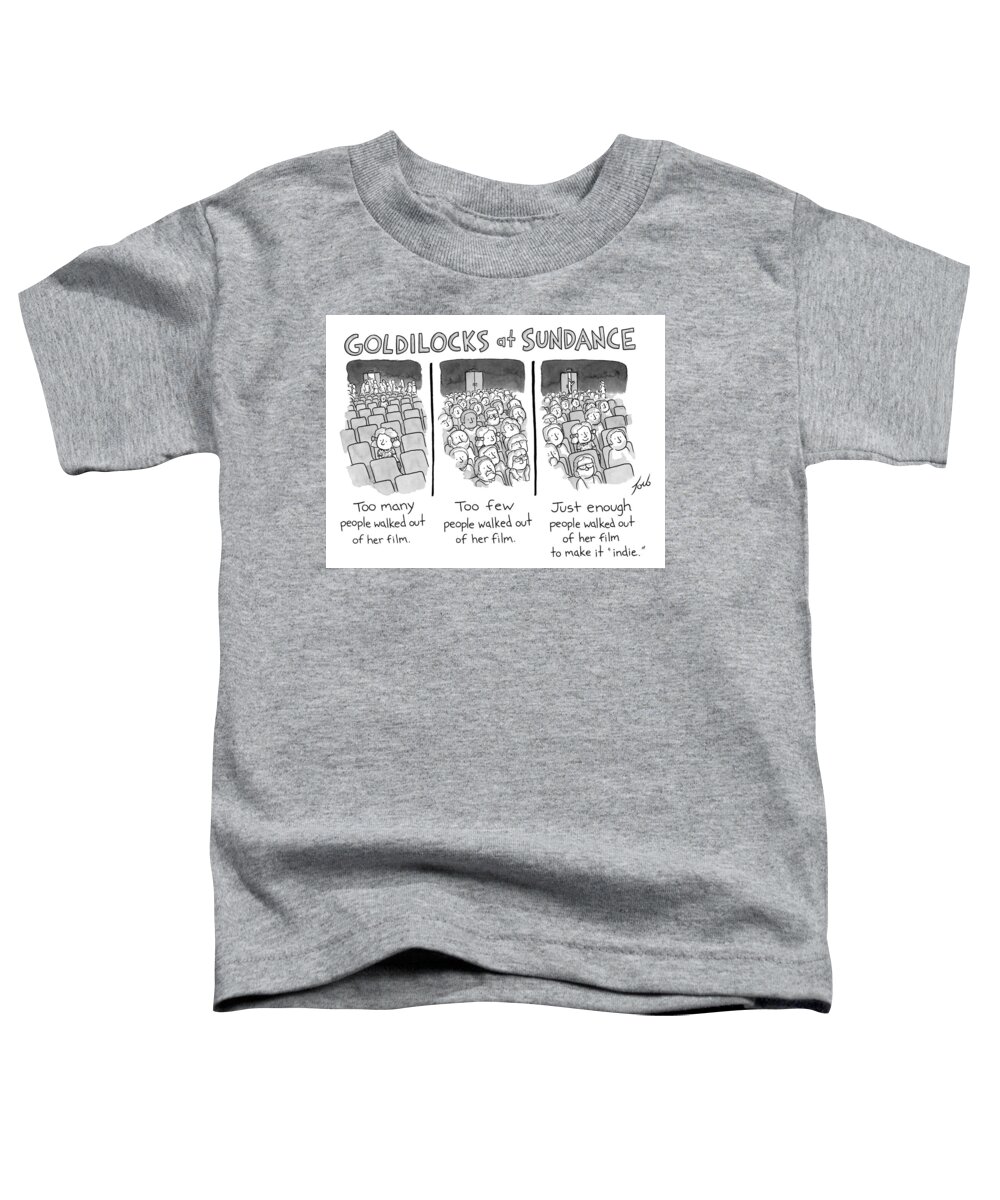 Captionless Toddler T-Shirt featuring the drawing Goldilocks At Sundance by Tom Toro