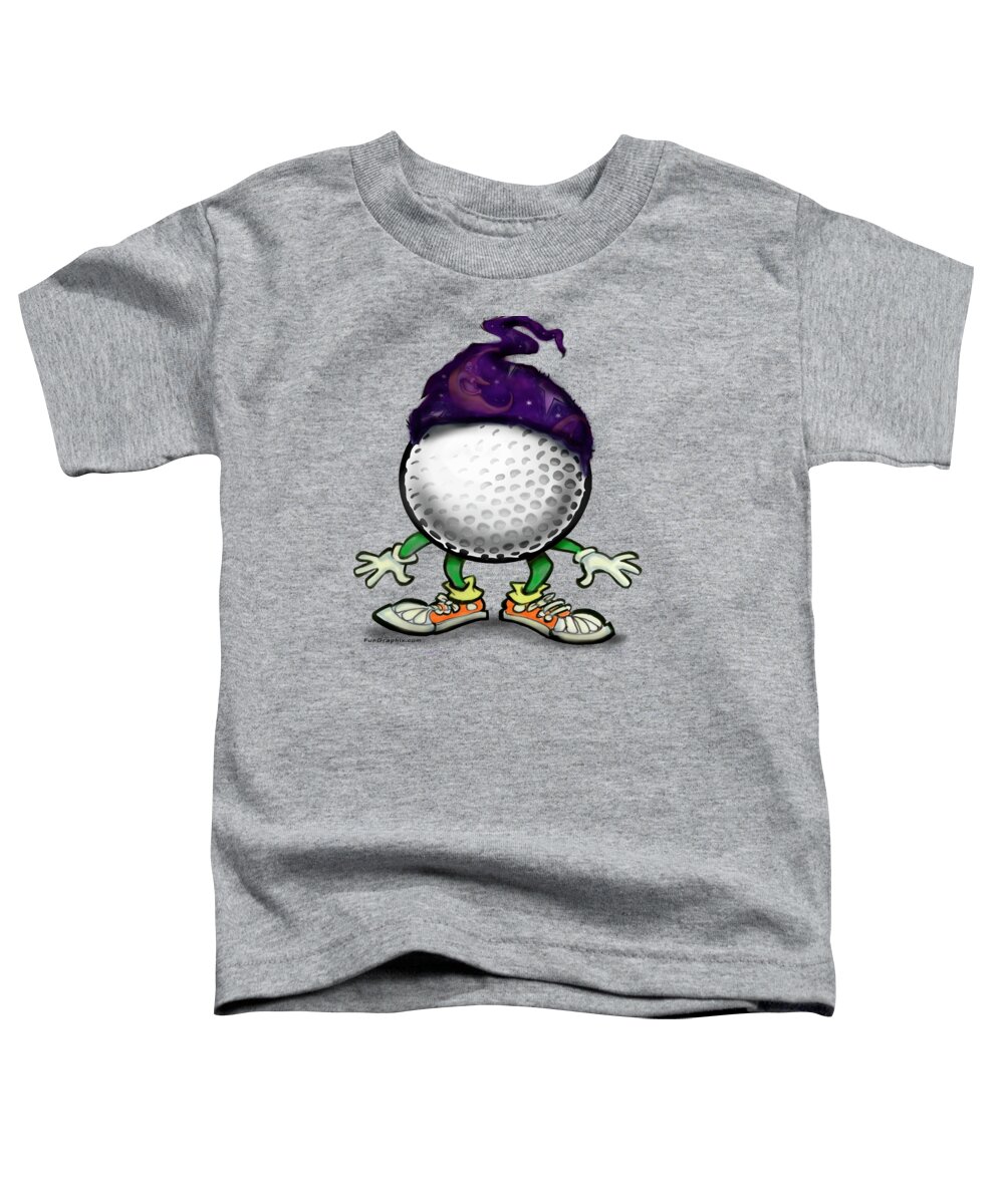 Golf Toddler T-Shirt featuring the digital art Golf Wizard by Kevin Middleton