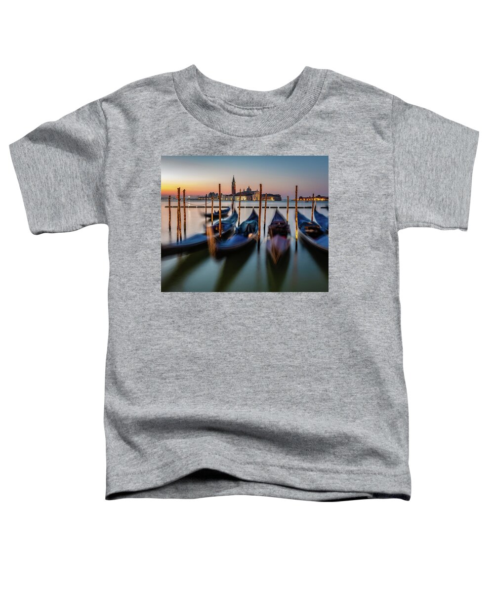 Italy Toddler T-Shirt featuring the photograph Gondolas At Rest by David Downs