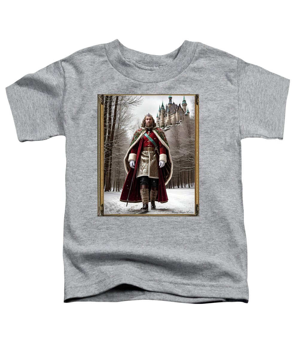 Christmas Toddler T-Shirt featuring the digital art Good King Wenceslas by Stacey Mayer