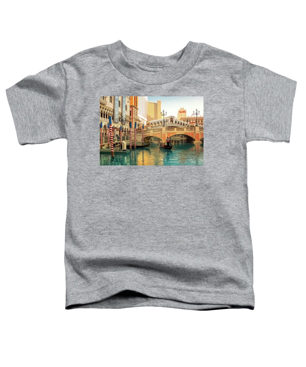 Venetian Toddler T-Shirt featuring the photograph Grand Canal at Venetian Las Vegas by Tatiana Travelways