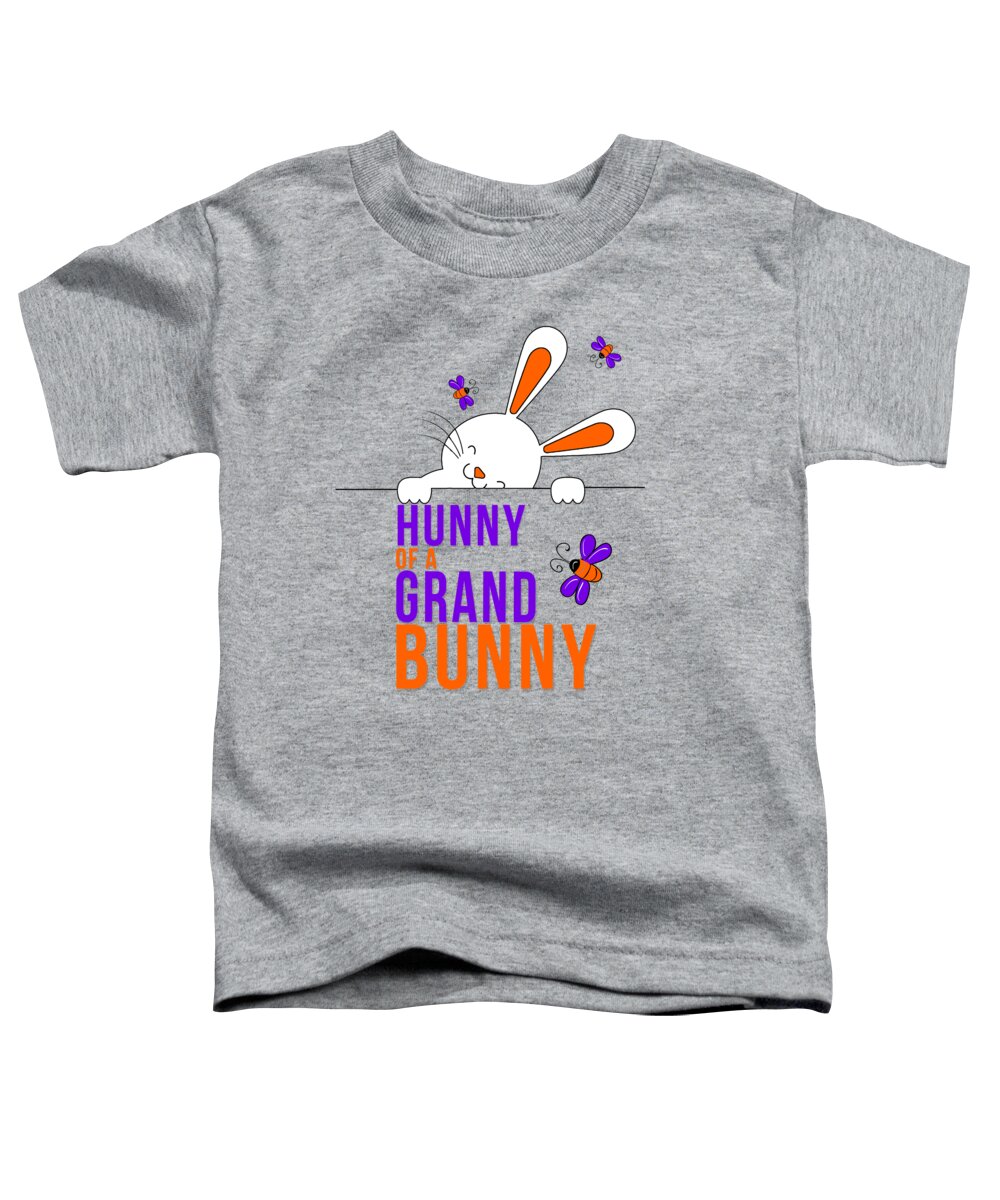 Granddaughter Toddler T-Shirt featuring the digital art Granddaughter Hello to a Hunny of a Grand Bunny by Doreen Erhardt