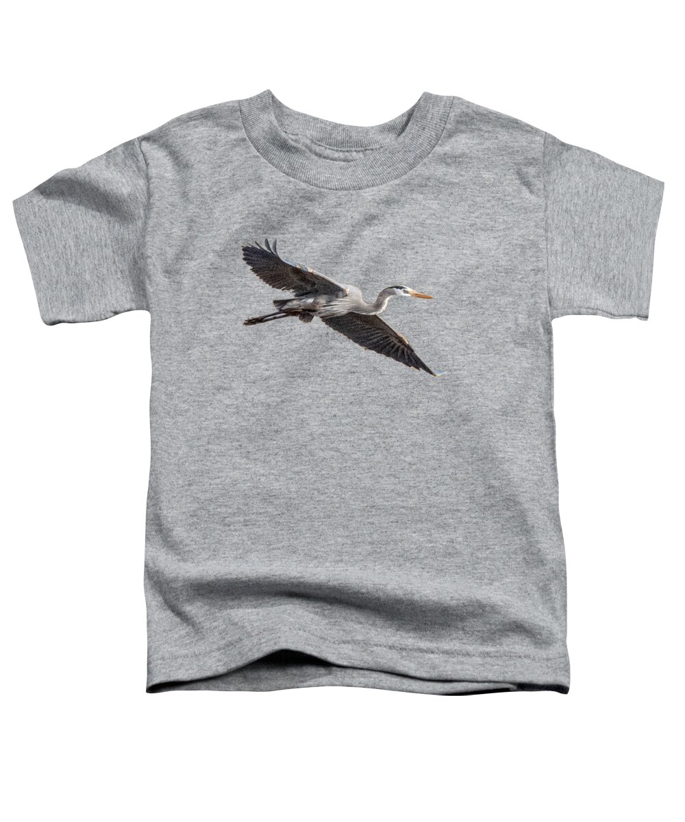 Great Blue Heron Png Toddler T-Shirt featuring the photograph Great Blue Heron PNG by Daniel Hebard