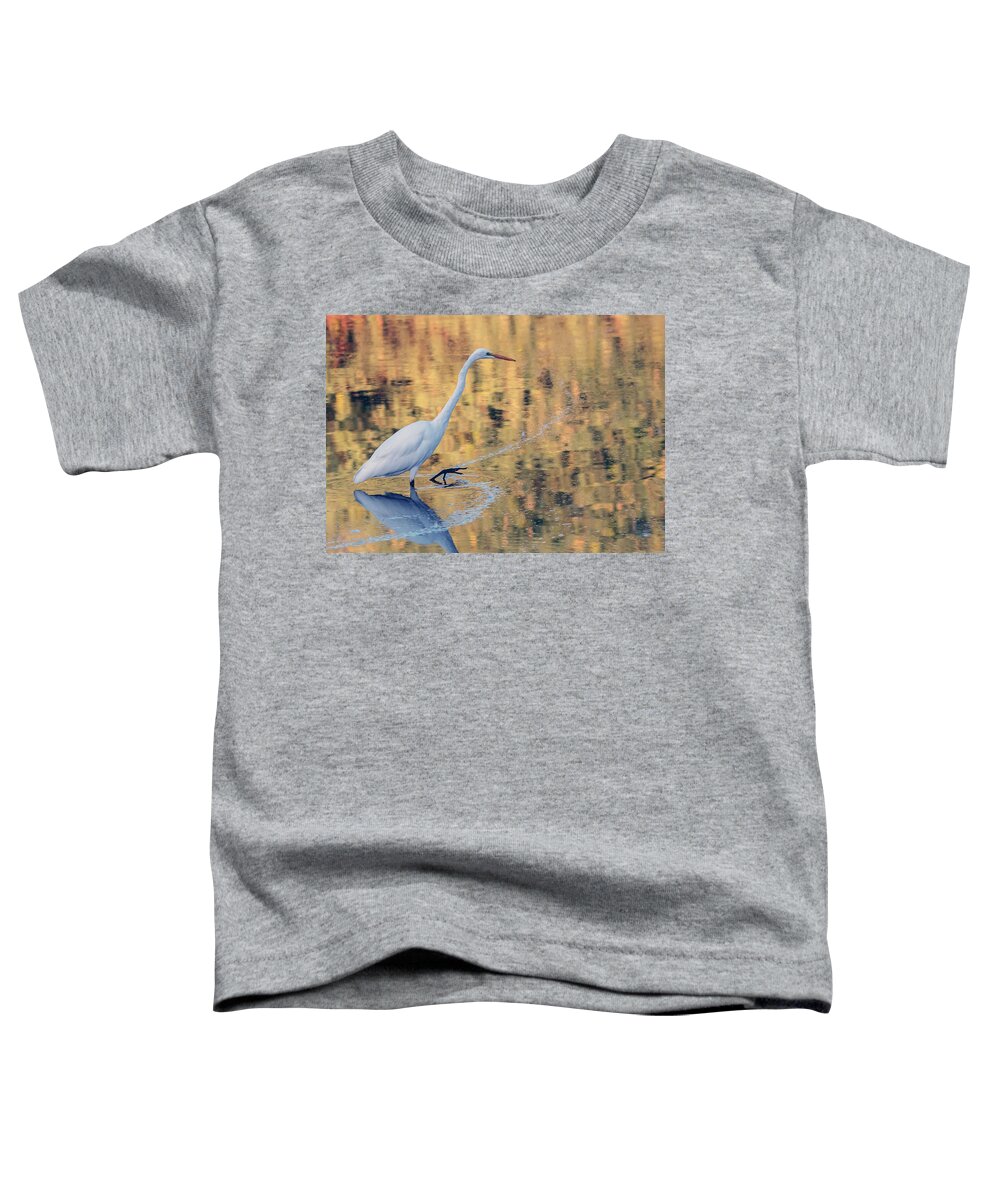 Great Egret Toddler T-Shirt featuring the photograph Great Egret 7191-080720-3 by Tam Ryan