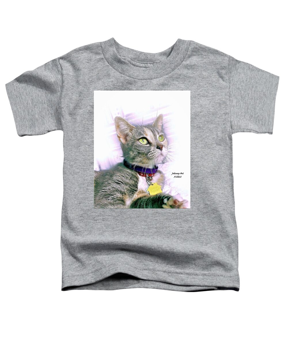 Cats Toddler T-Shirt featuring the photograph Green Eyes by John Anderson